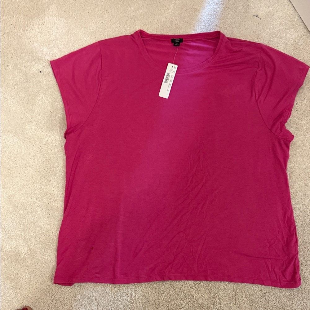 J. Crew Vibrant Pink Short Sleeve Tee